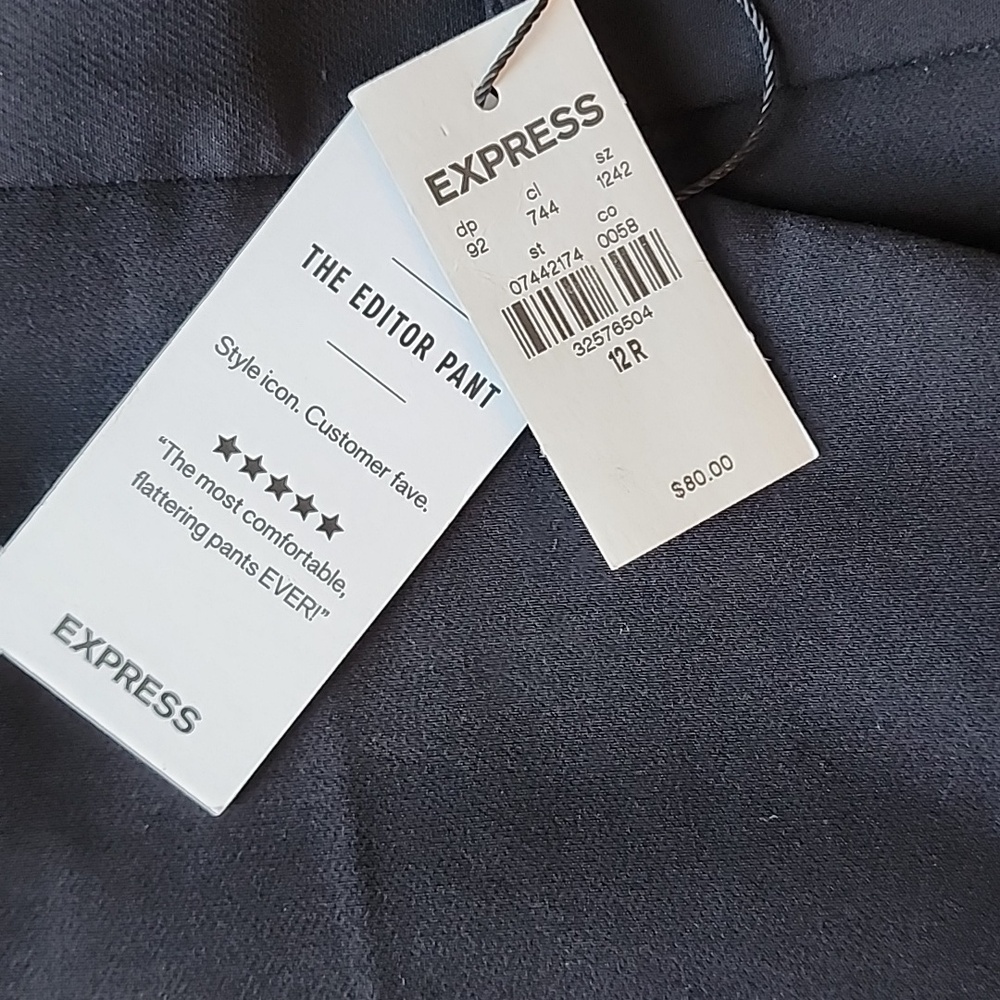 Express Flare Mid Rise Classic Black Dress Pants Brand New - Picture 7 of 11